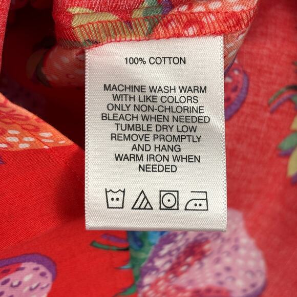 Foxcroft Charlie Plus Strawberry Delight Long Sleeve Shirt NWT Size 16W - Picture 7 of 8